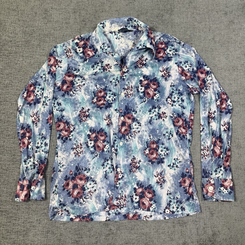 Vintage Women's EGO By‎ Bond Street Shirt Long Sleeve Button Floral XL